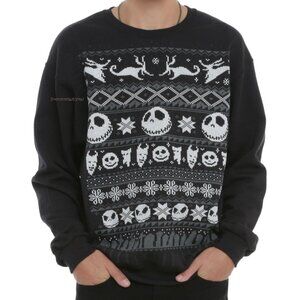 Disney Nightmare Before Christmas Fair Isle Jack Skellington Halloween Sweater
